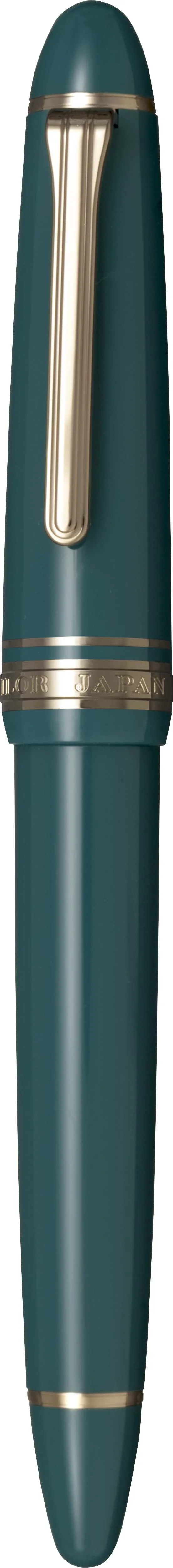 Sailor 1911 Casual L Stable Fountain Pen with Gold Trim - Muted Green - Image 3