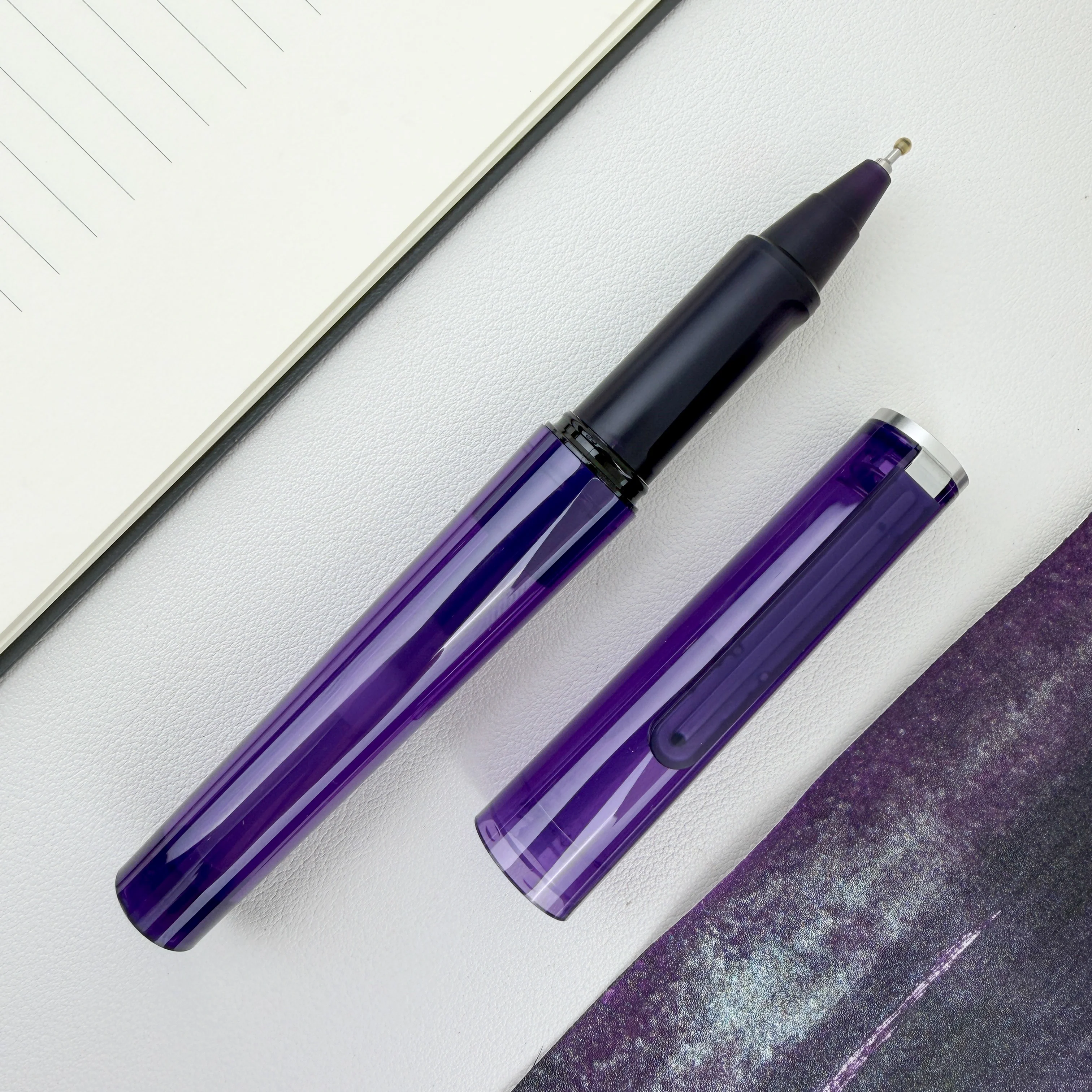 Sailor Tuzu Ballpoint Pen - Translucent Violet - Image 2