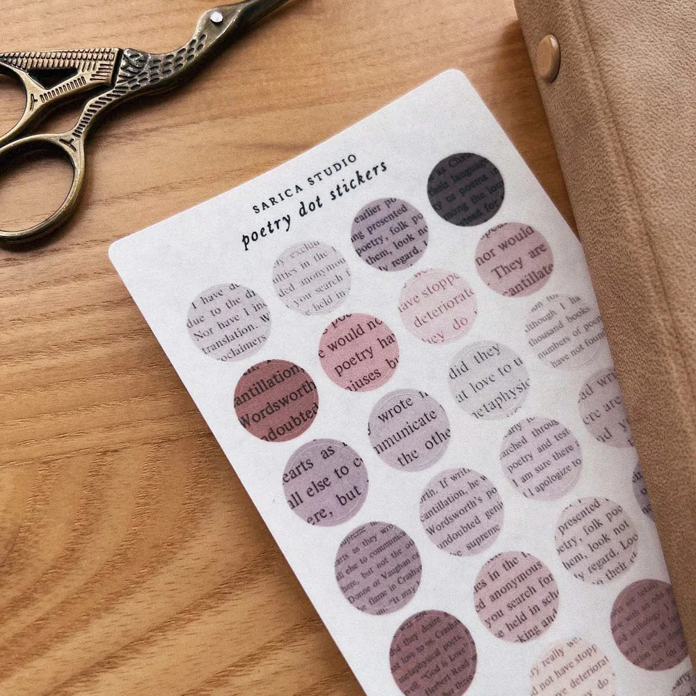 Sarica Studio Poetry Dot Stickers - Image 3
