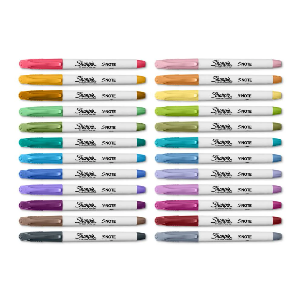 Sharpie S-Note Note Taking Markers Assorted - 24/pk