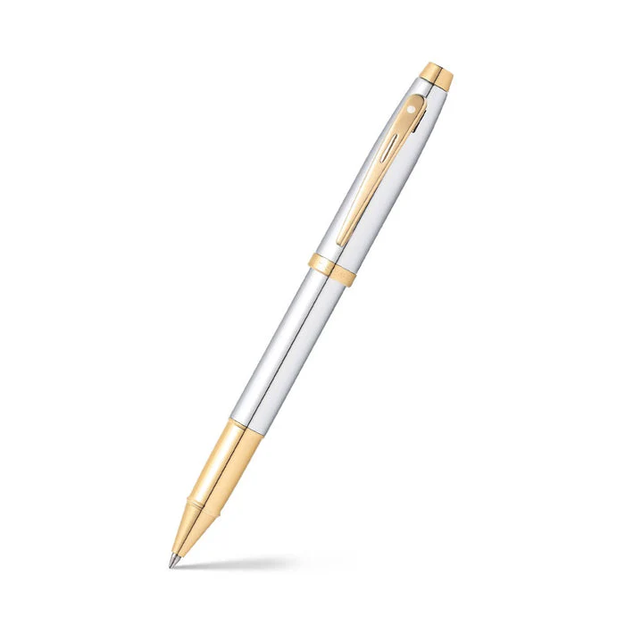Sheaffer 100 Rollerball Pen - Chrome w/ Gold - Image 2