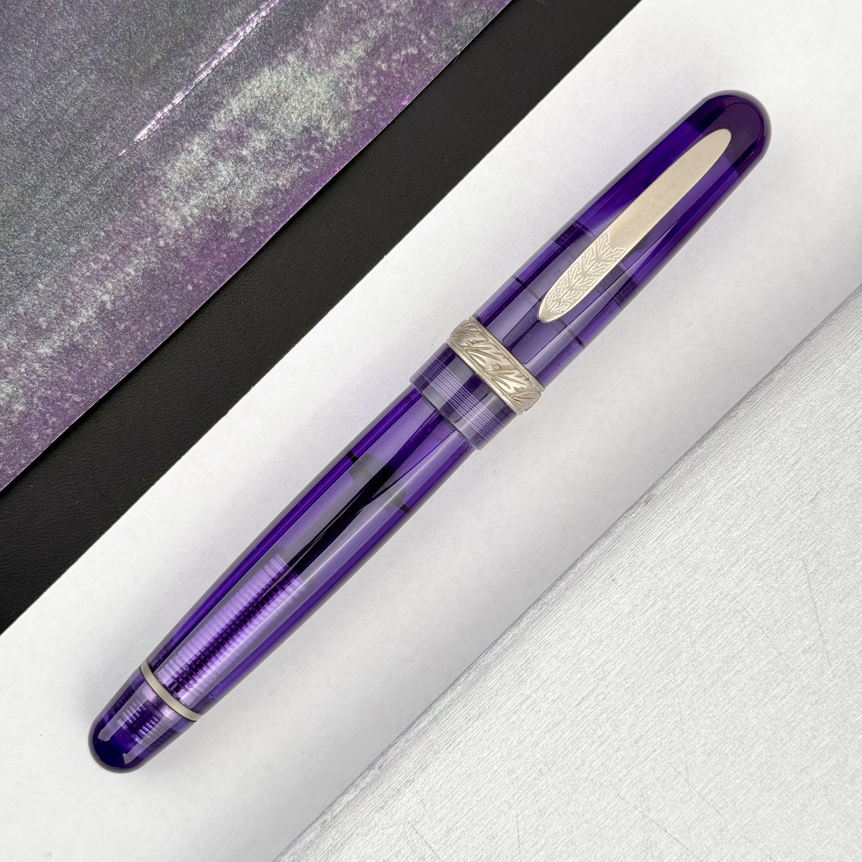 Stipula Rainbow Etruria Fountain Pen - Clear Purple - Image 2