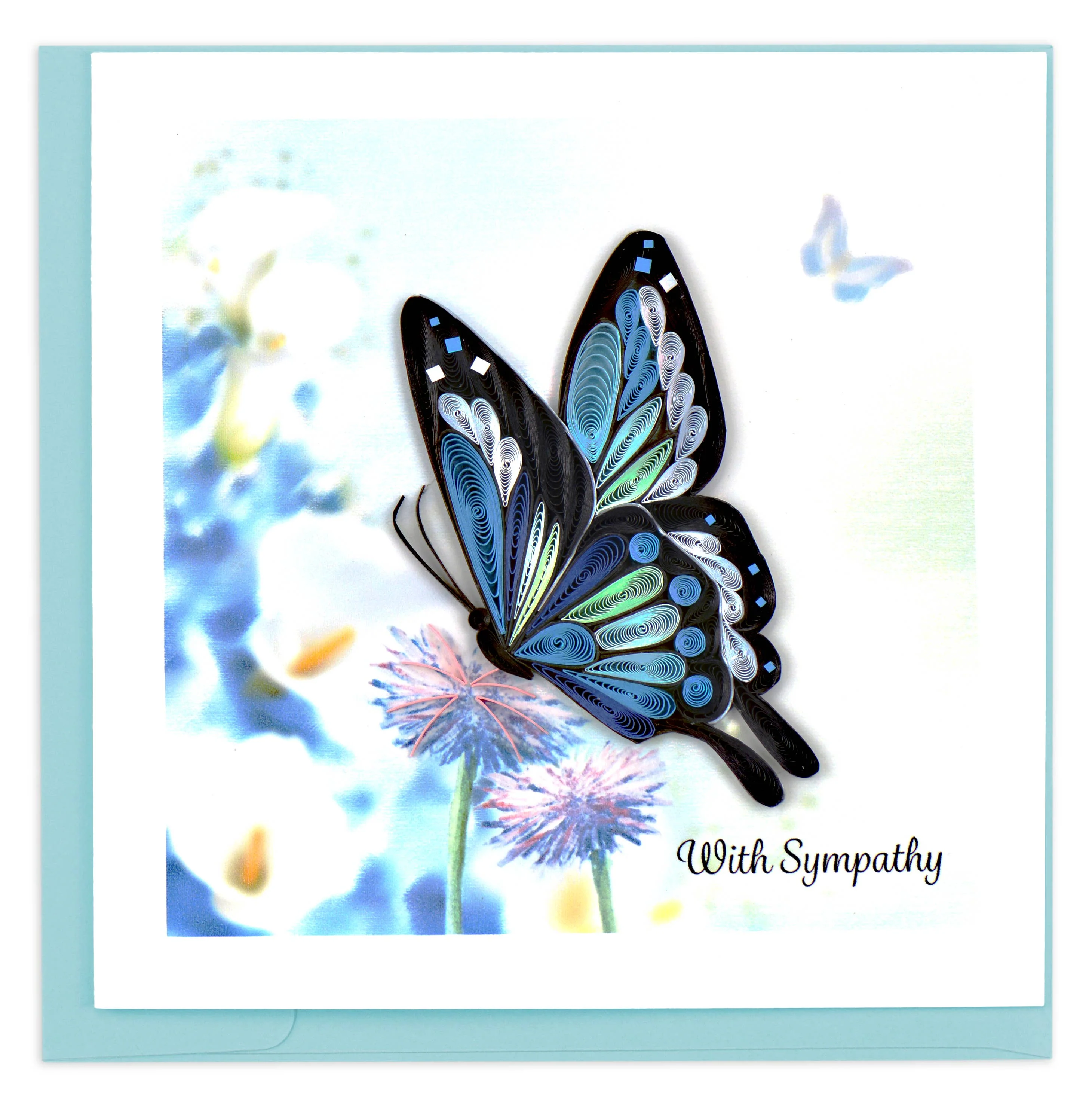 Quilled Sympathy Butterfly Greeting Card