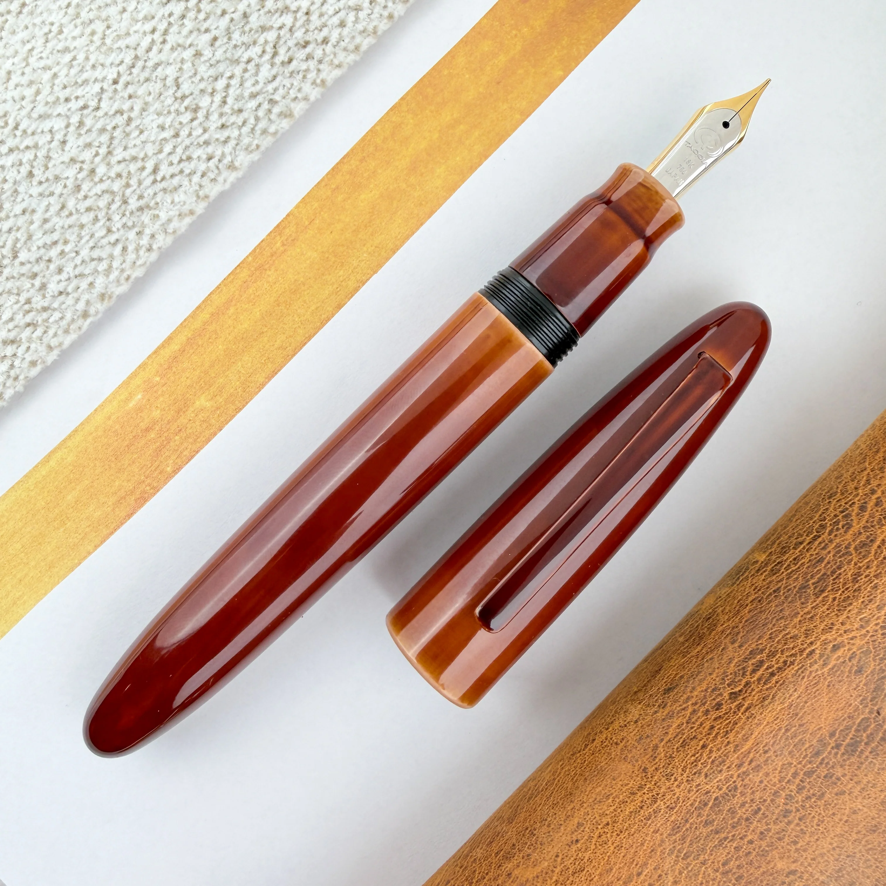 Taccia Miyabi Earth Fountain Pen - Toki Tamenuri (Limited Edition) - Image 2