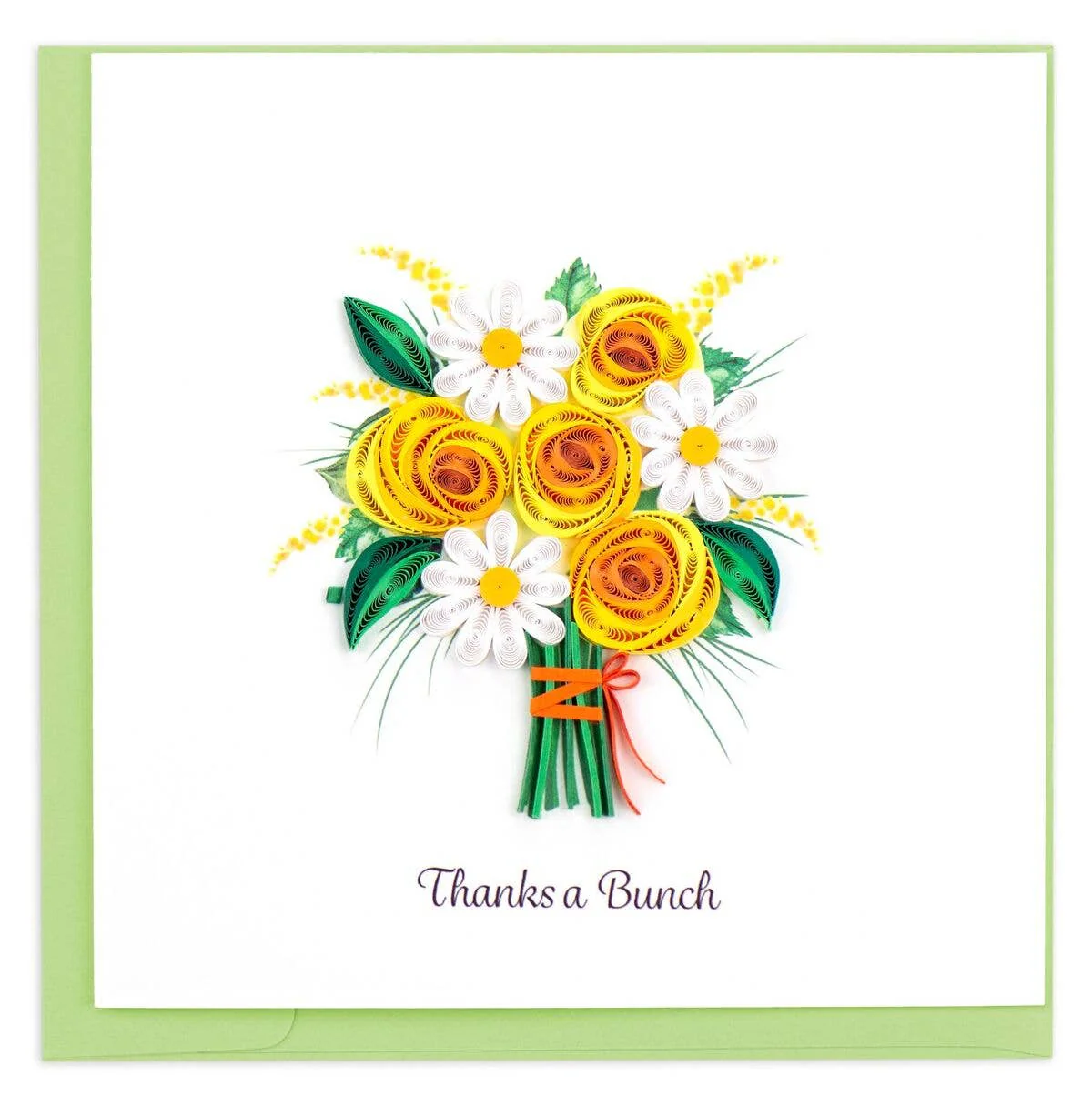 Qulled Thanks a Bunch Greeting Card