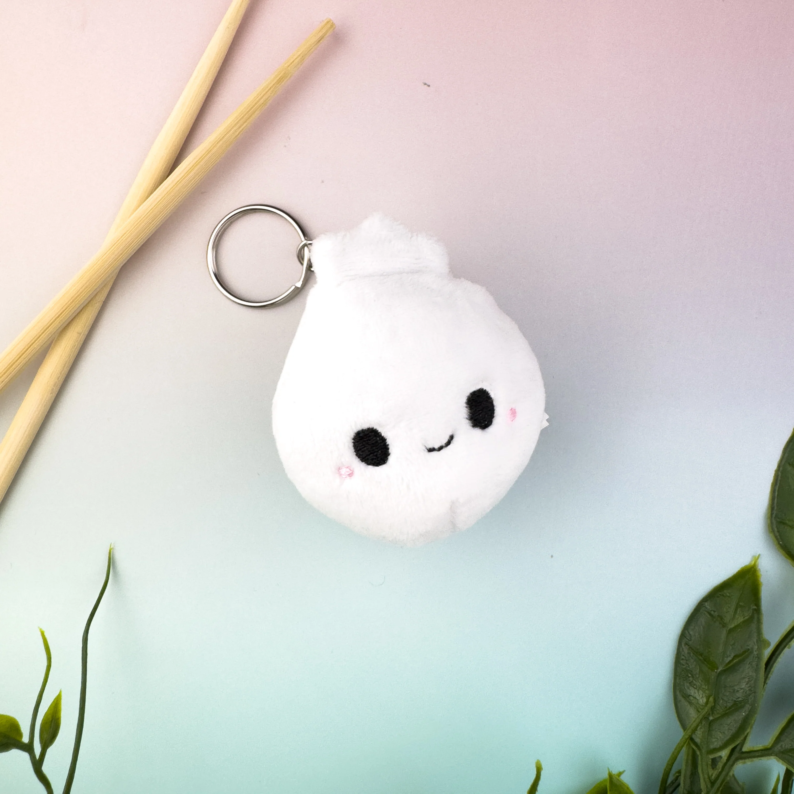 Tiny Bao Plush Keychain: With Steamer - Image 3