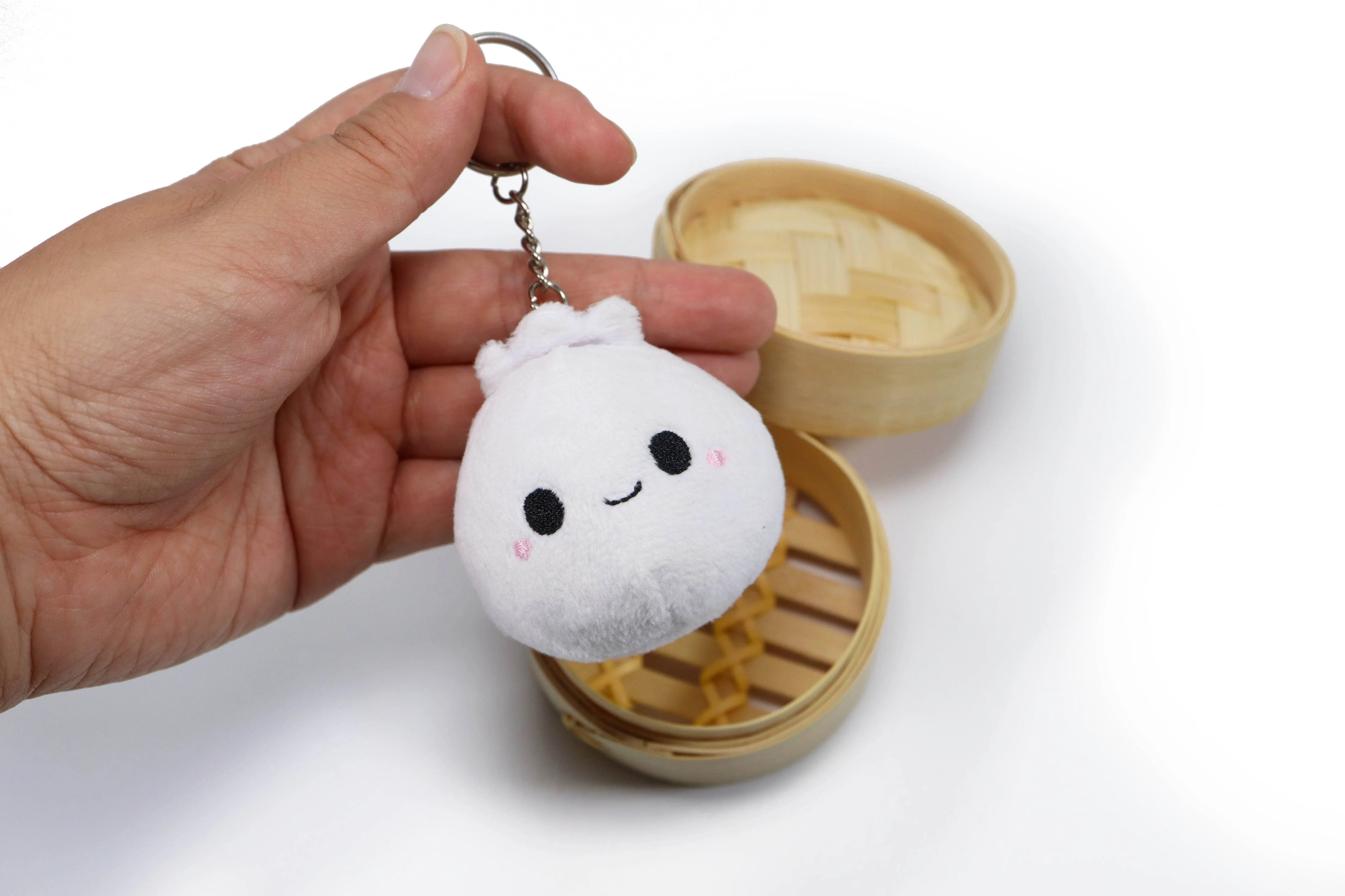 Tiny Bao Plush Keychain: With Steamer - Image 6