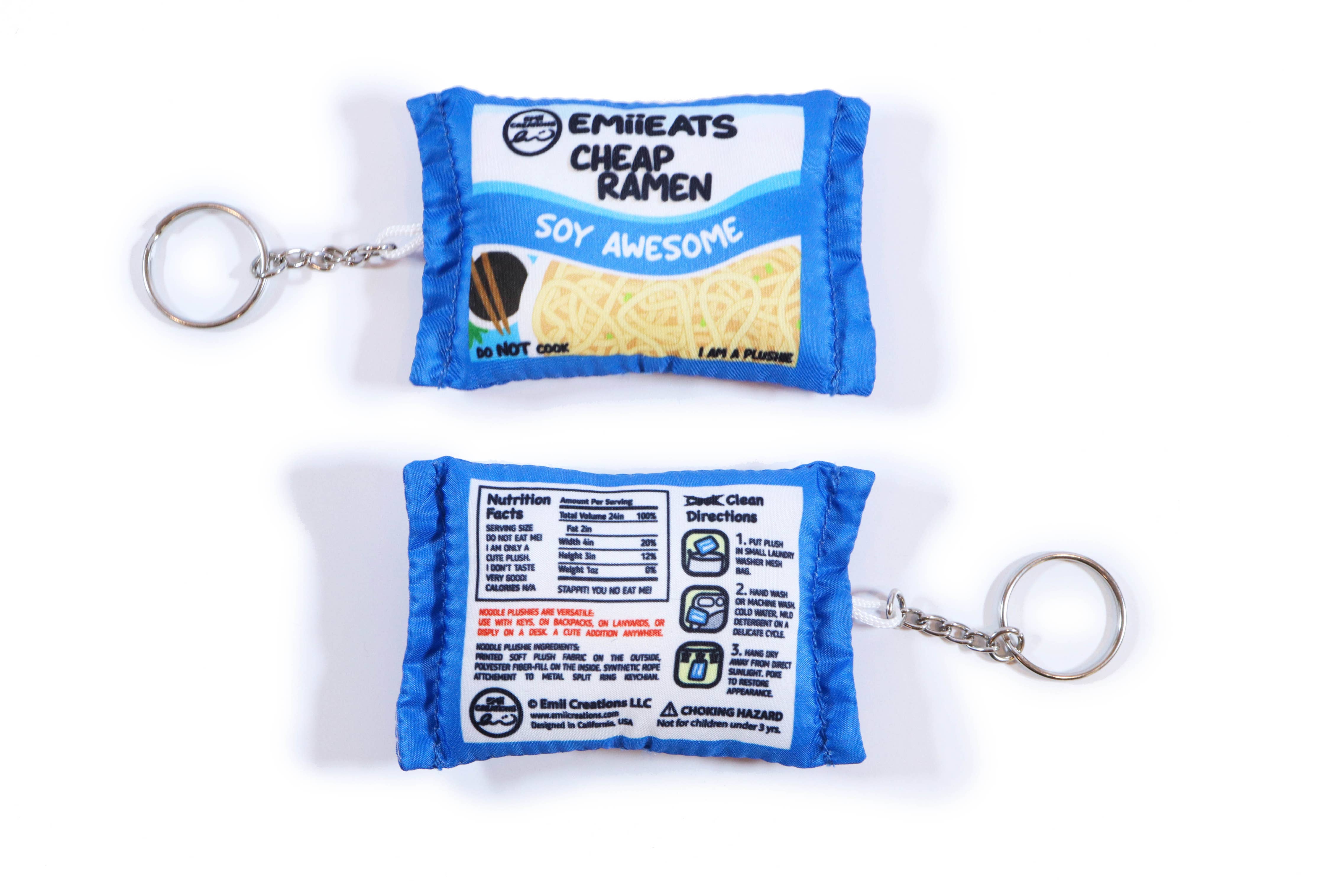 Tiny Instant Cheap Ramen Noodle Plush Keychain - Image 4