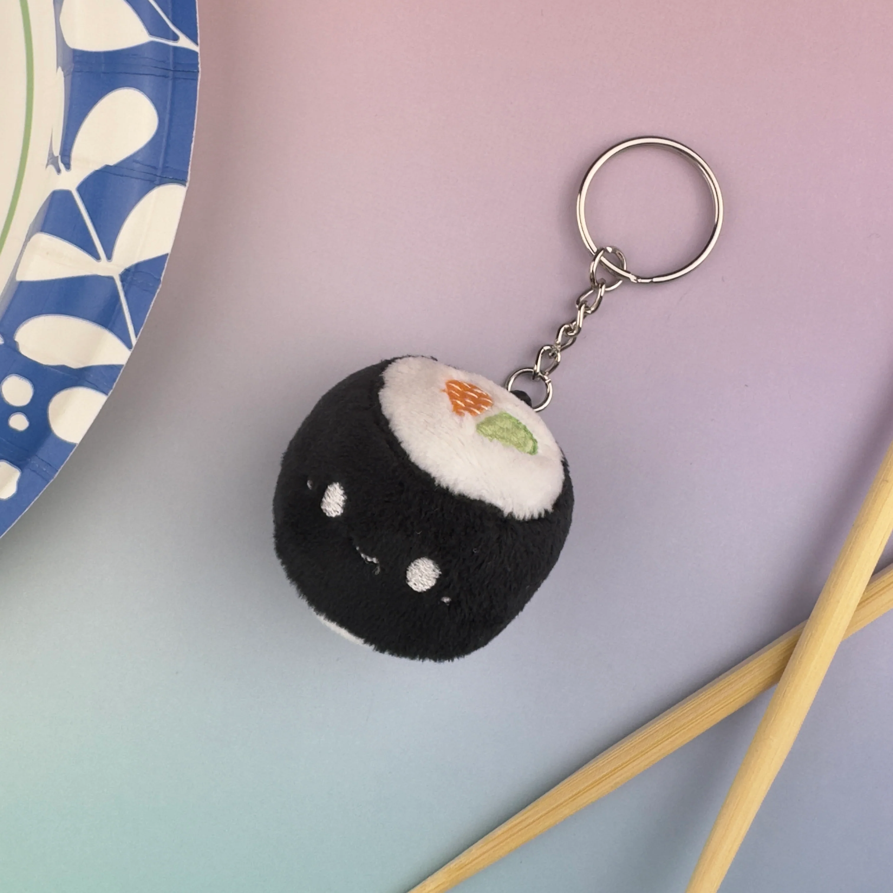 Emii Creations Tiny Sushi Roll Plush Keychain - Image 2