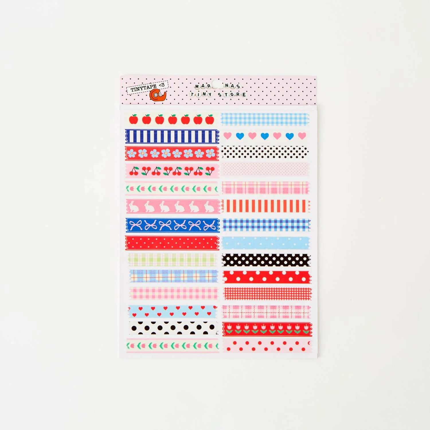 TINYSTORE Tinytapes! 50+ tiny washi tape samplers (2 sheets)