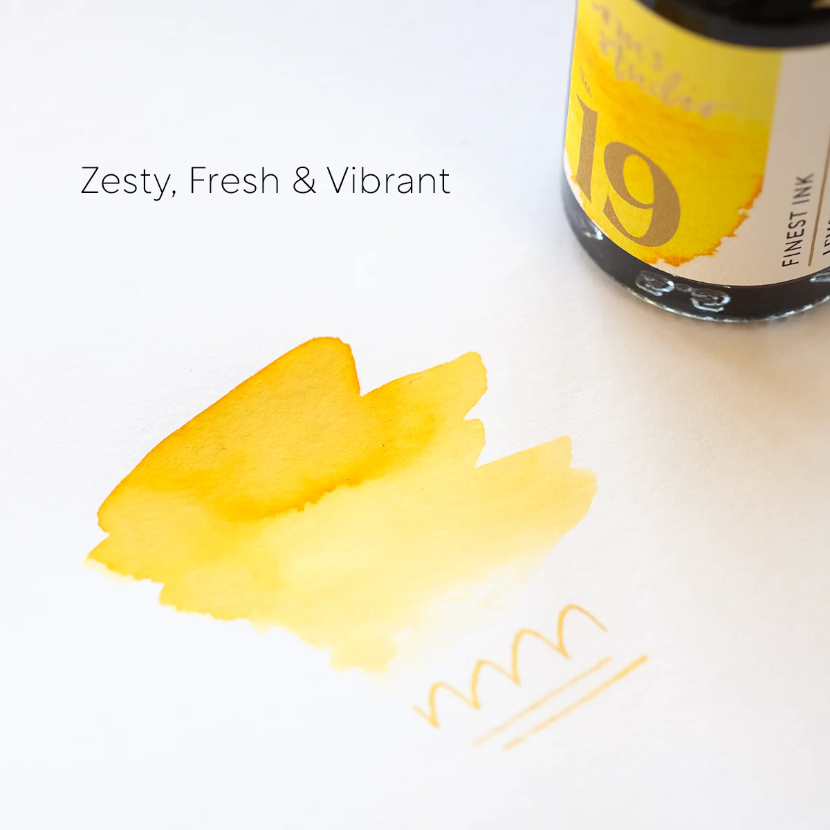 Tom's Studio Lemon Yellow 19 - 50ml Bottled Ink - Image 2
