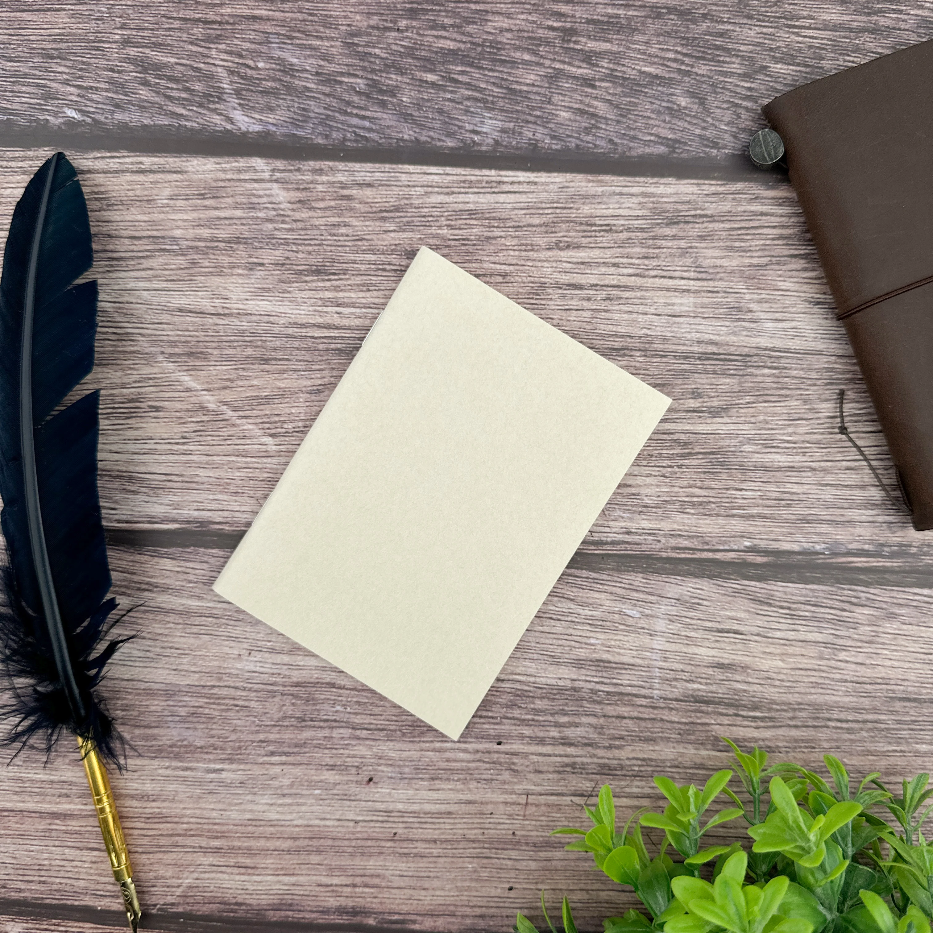 Traveler's Blank Cream Notebook Refill - Passport Size - Image 3