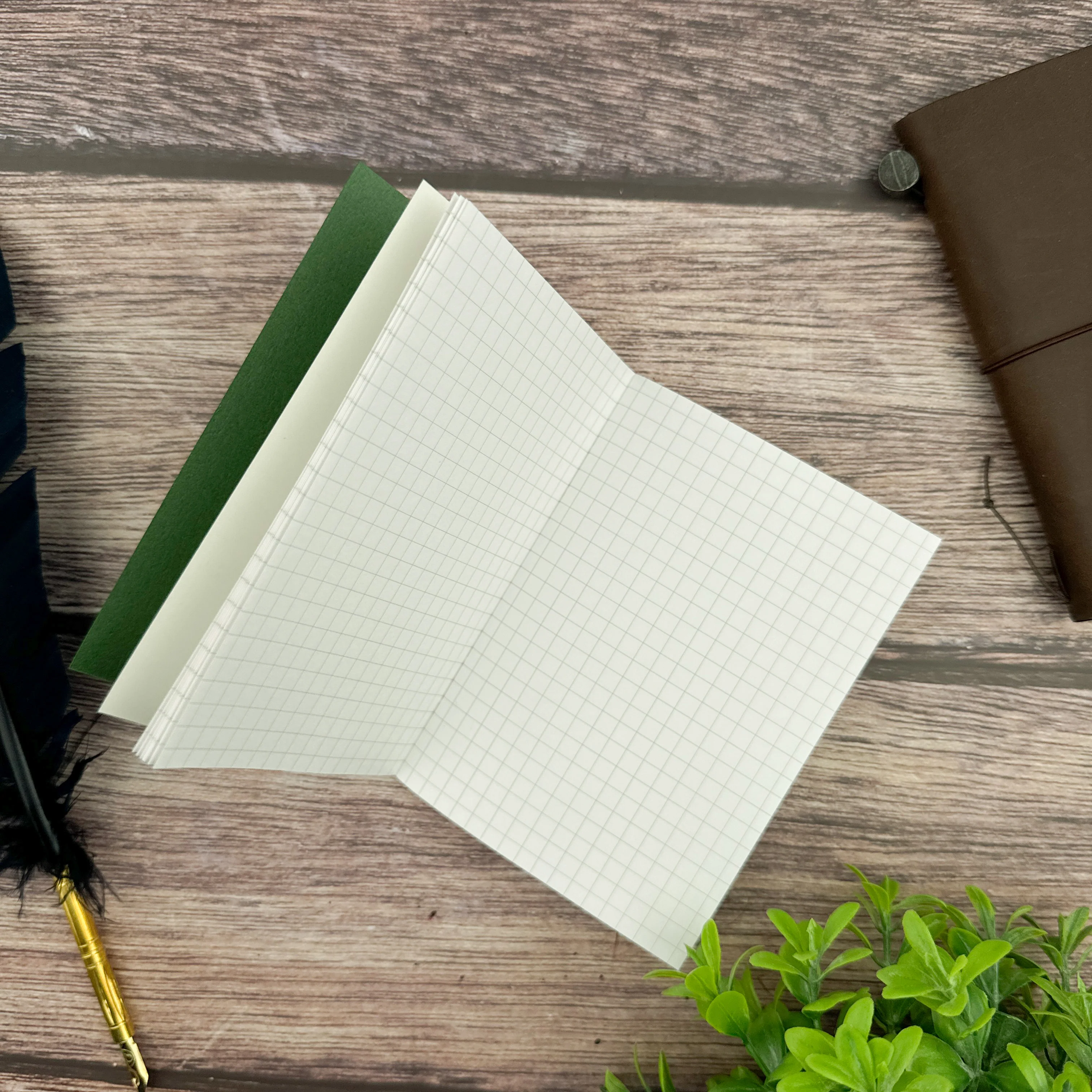 Traveler's Grid Notebook Refill - Passport Size - Image 3