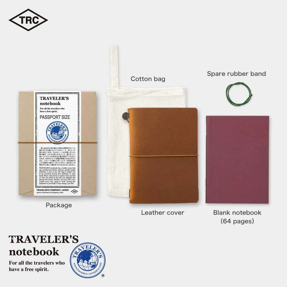 Traveler's Leather Notebook - Passport Size - Camel - Image 9