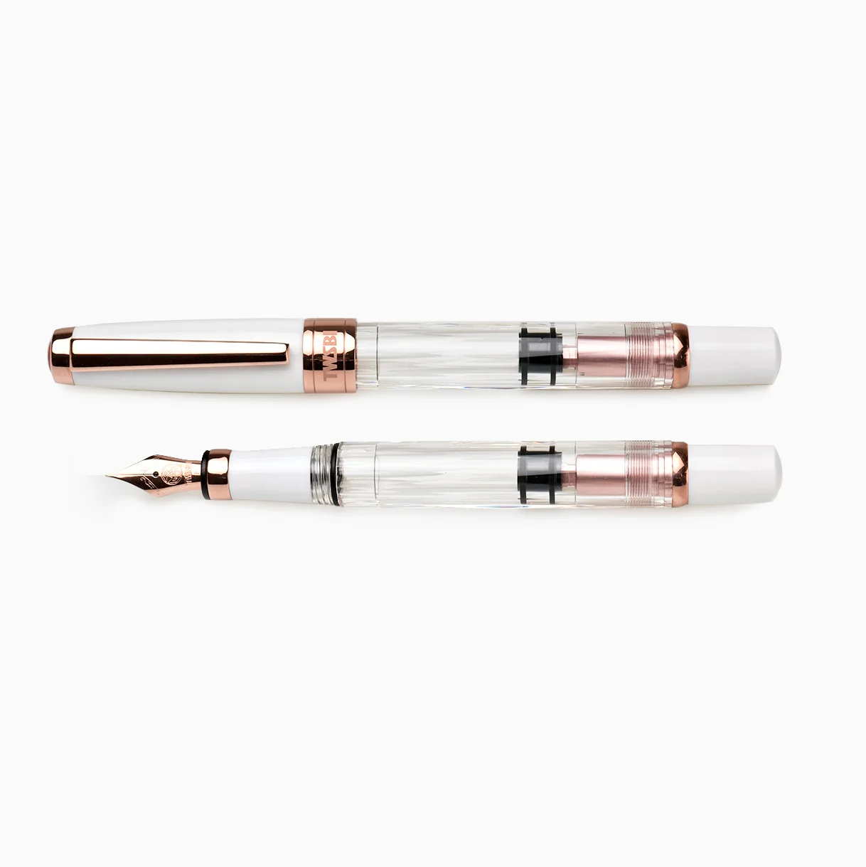 TWSBI Diamond 580 Fountain Pen - White w/ Rose Gold Trim - Image 3