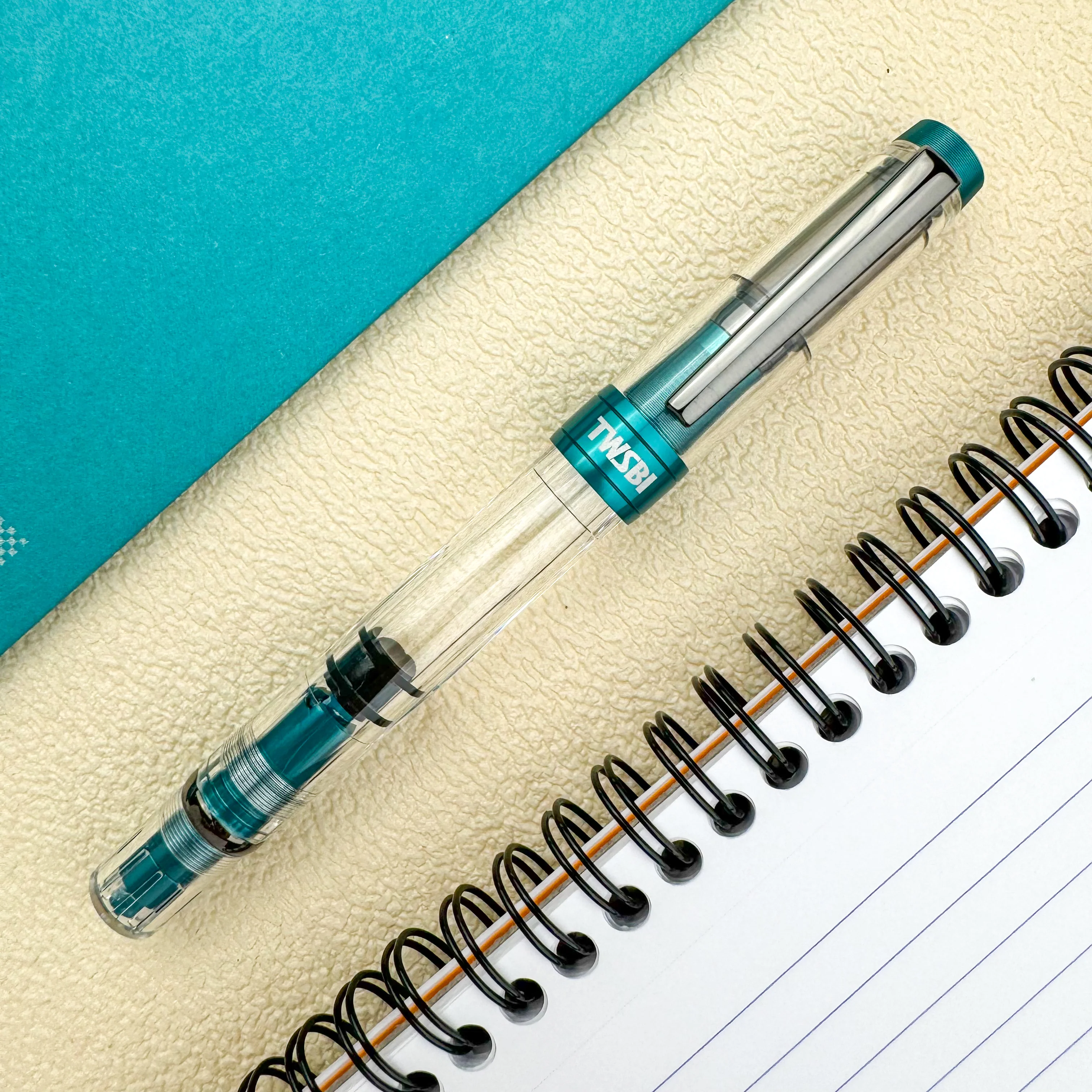 TWSBI Diamond 580ALR Fountain Pen - Caribbean w/ Onyx - Image 2