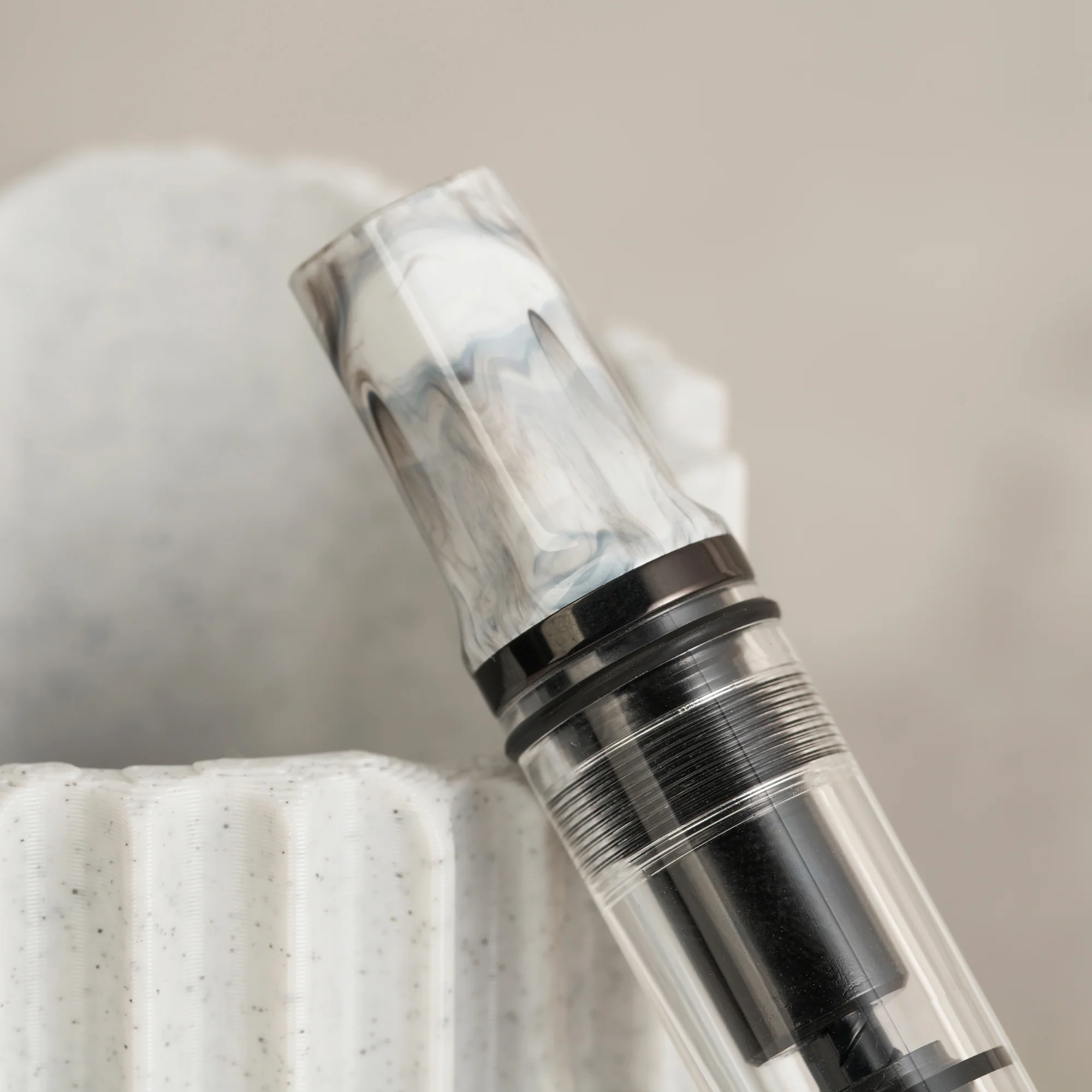 TWSBI Eco Fountain Pen - Carrara w/Onyx - Image 4