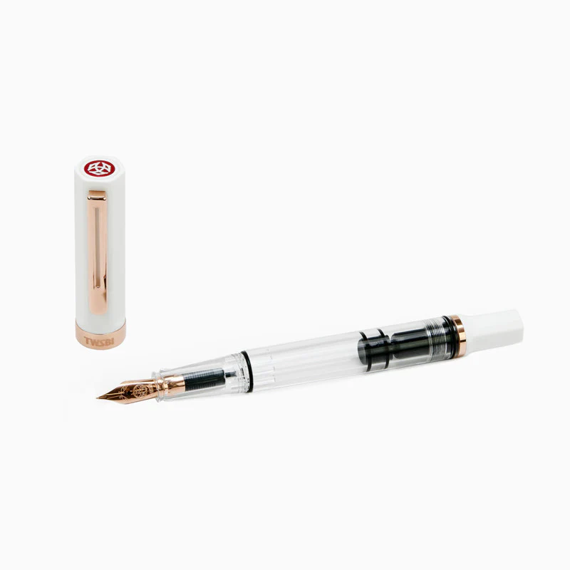 TWSBI Eco Fountain Pen - White w/ Rose Gold - Image 6