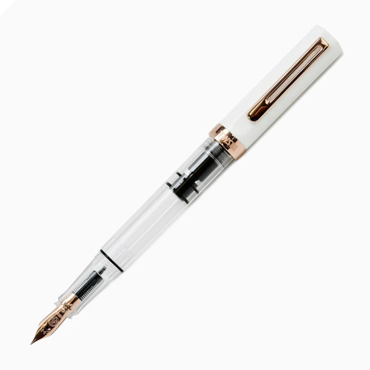 TWSBI Eco Fountain Pen - White w/ Rose Gold - Image 7