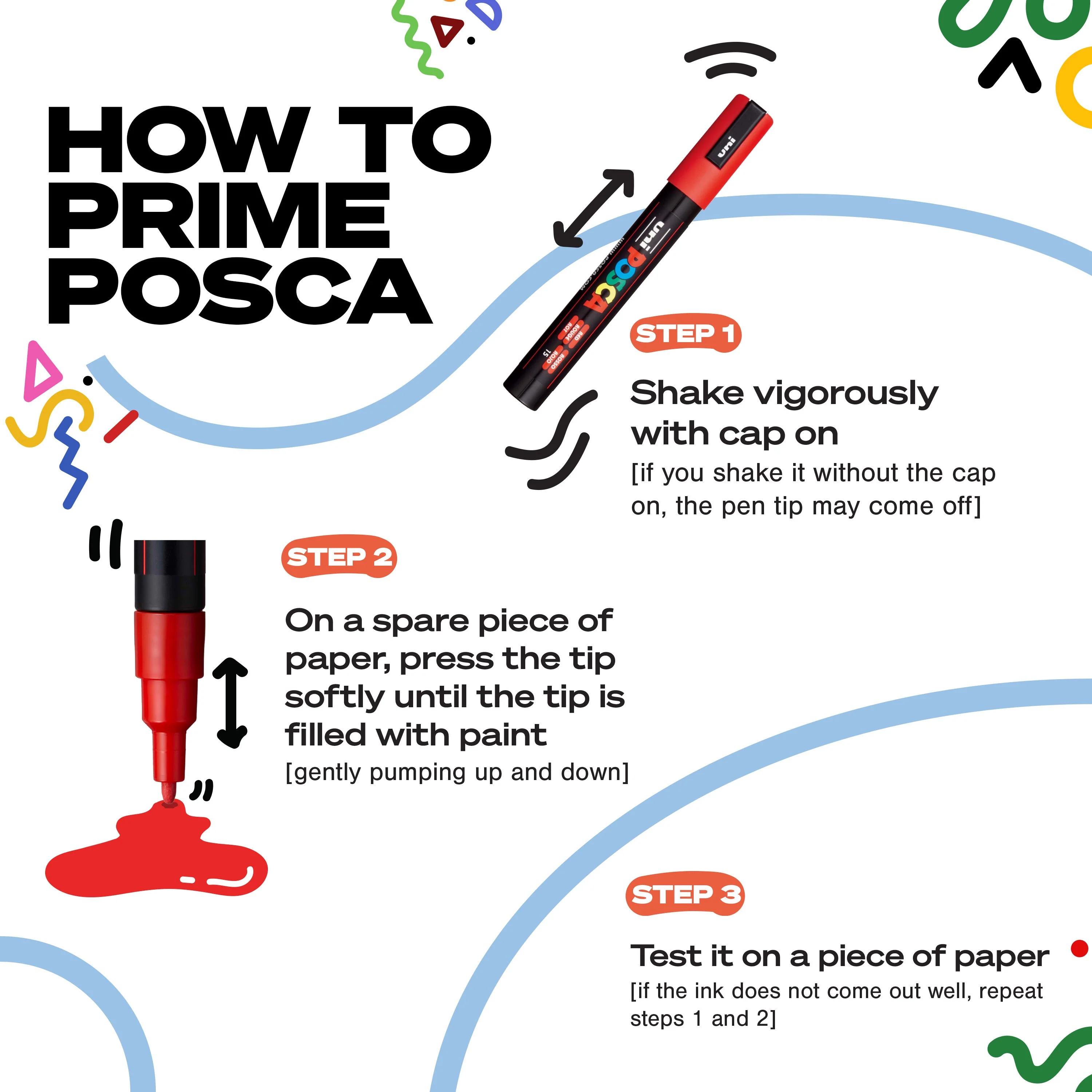 Uni POSCA PC-5M Water-Based Paint Markers - Dark Colors (8 Pack) - Image 4
