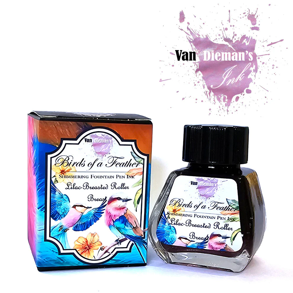 Van Dieman's Birds of a Feather - Lilac-Breasted Roller Breast - 30ml Bottled Ink - Image 3