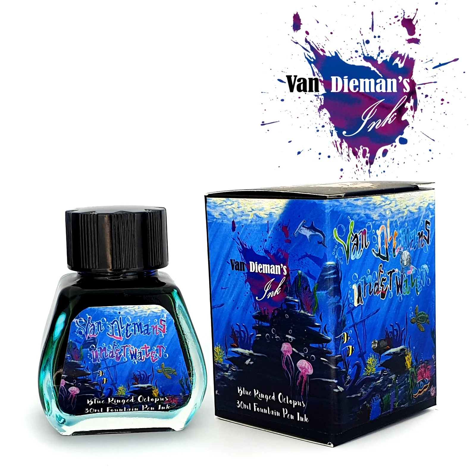 Van Dieman's Underwater - Blue Ringed Octopus - 40ml Bottled Ink - Image 2