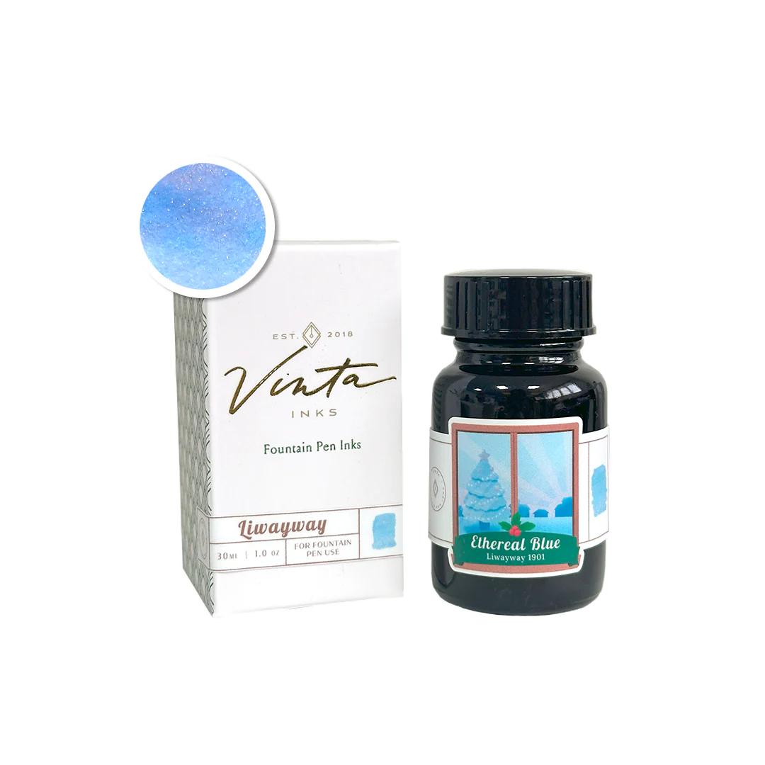 Vinta Ethereal Blue (Liwayway 1901) - 30ml Bottled Ink - Image 3