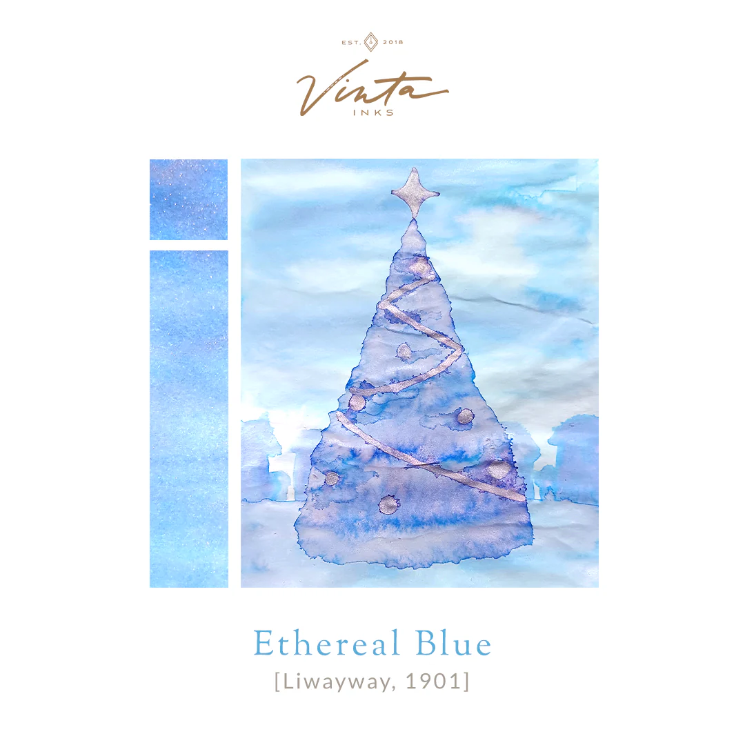 Vinta Ethereal Blue (Liwayway 1901) - 30ml Bottled Ink - Image 5