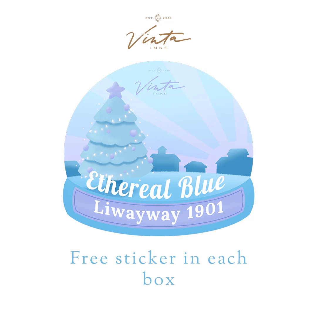 Vinta Ethereal Blue (Liwayway 1901) - 30ml Bottled Ink - Image 6
