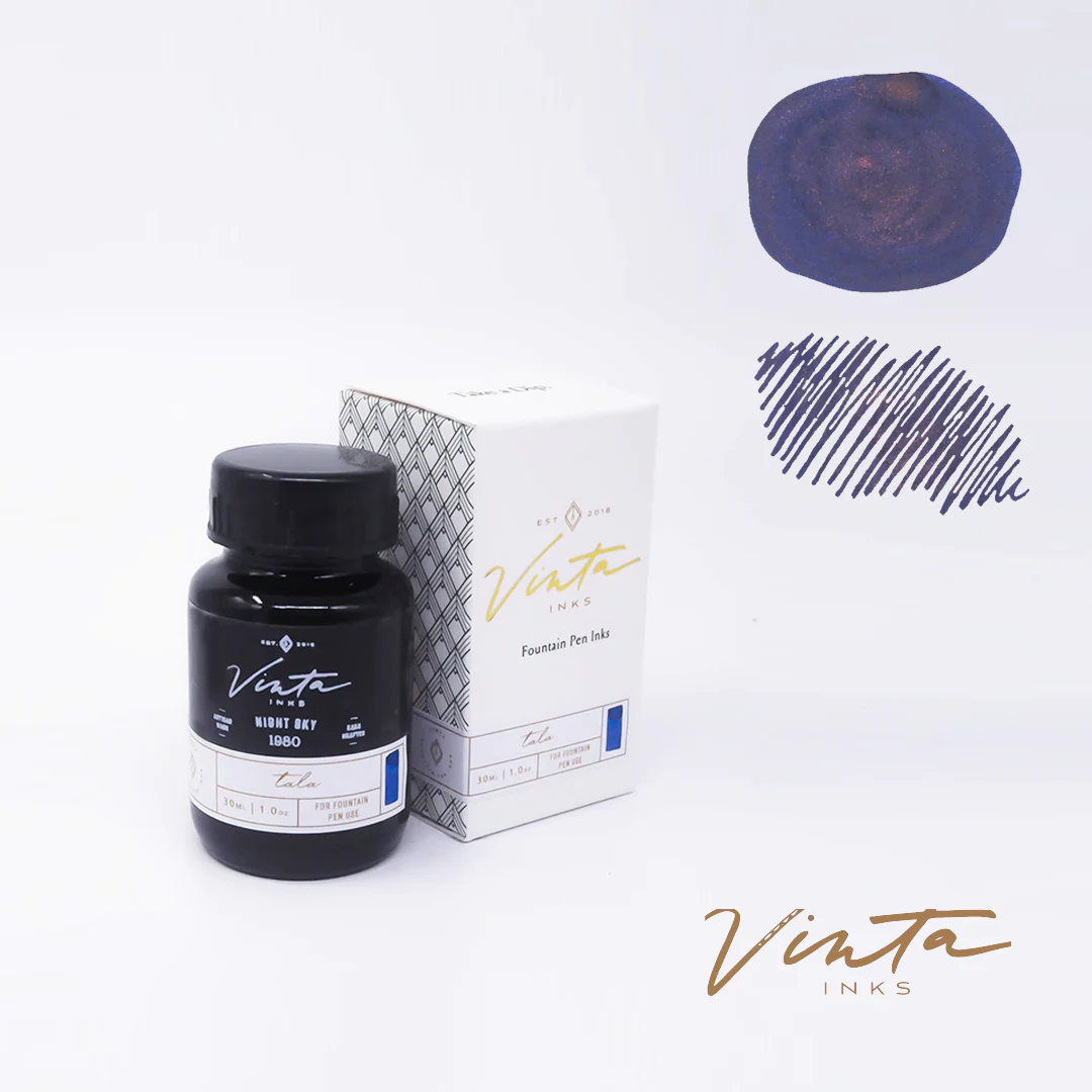 Vinta Night Sky (Tala 1980) (Shimmer) - 30ml Bottled Ink - Image 2