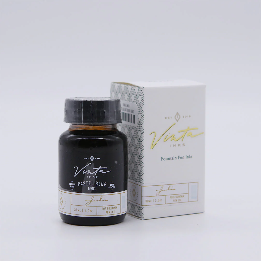 Vinta Pastel Blue (Julio 191) (Shimmer) - 30ml Bottled Ink - Image 2