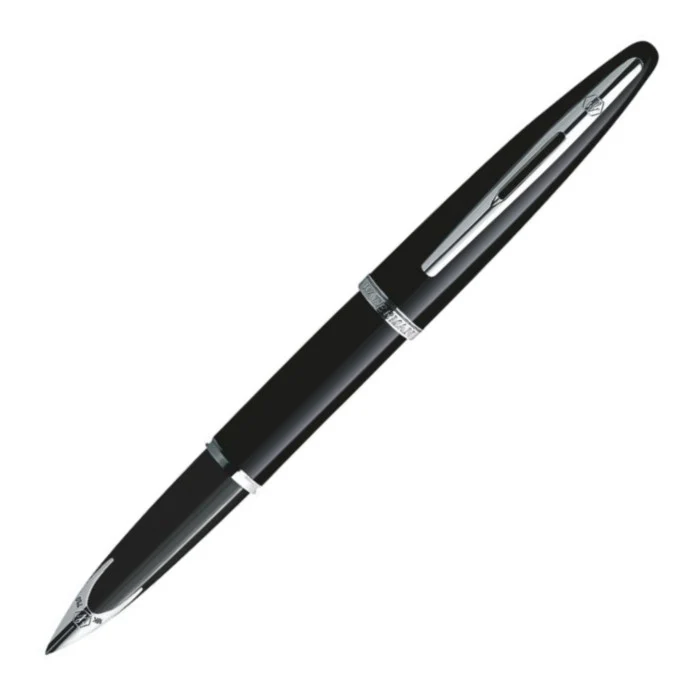 Waterman Carene Fountain Pen - Black Sea w/ Silver Trim - Image 3