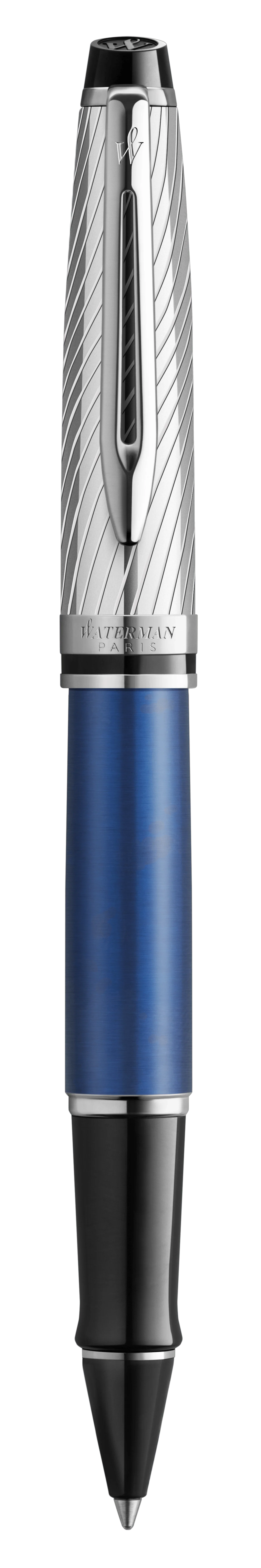 Waterman Expert Deluxe Rollerball Pen - Metallic Blue Lacquer - Image 3