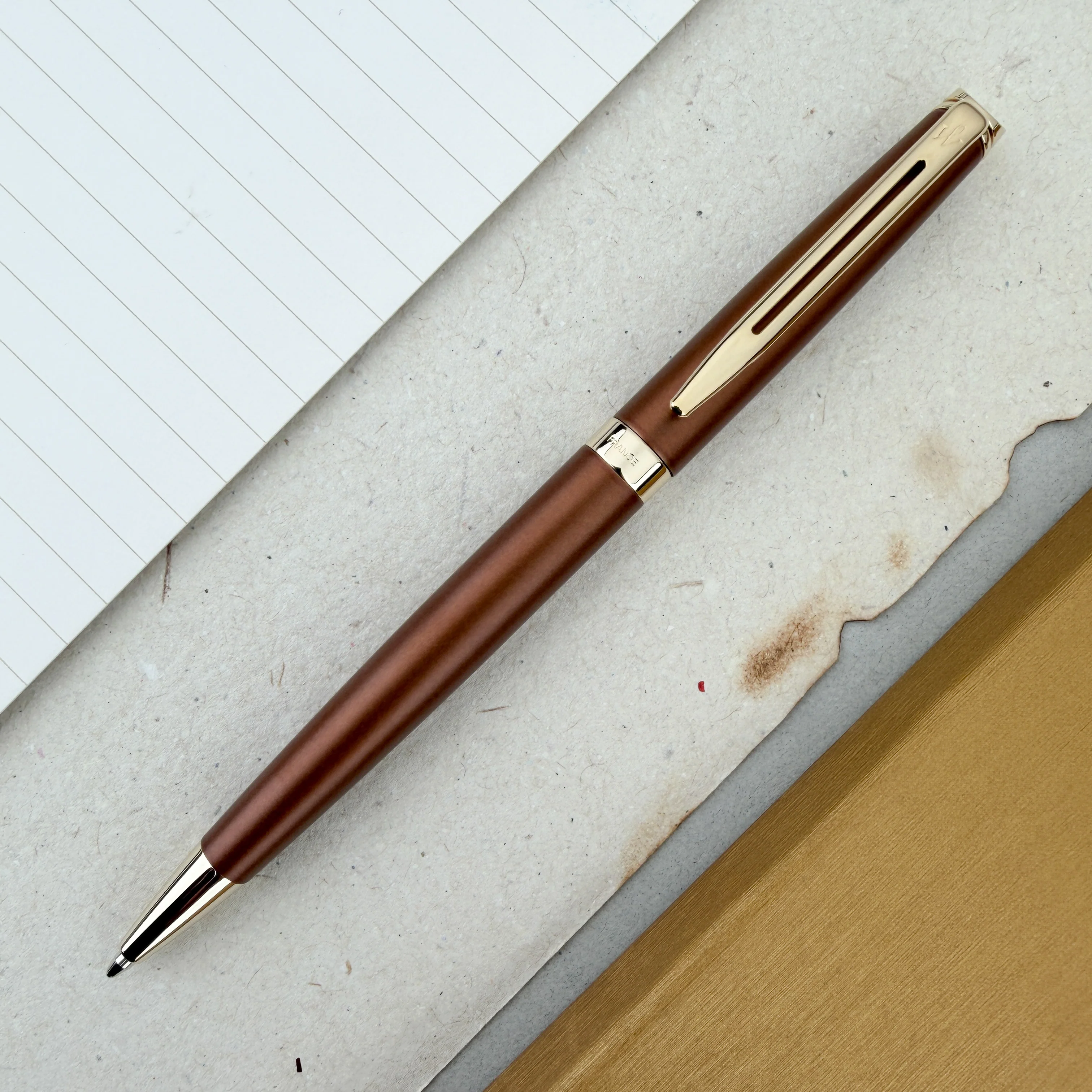 Waterman Hémisphère Understated Edit Ballpoint Pen - Metallic Copper Red