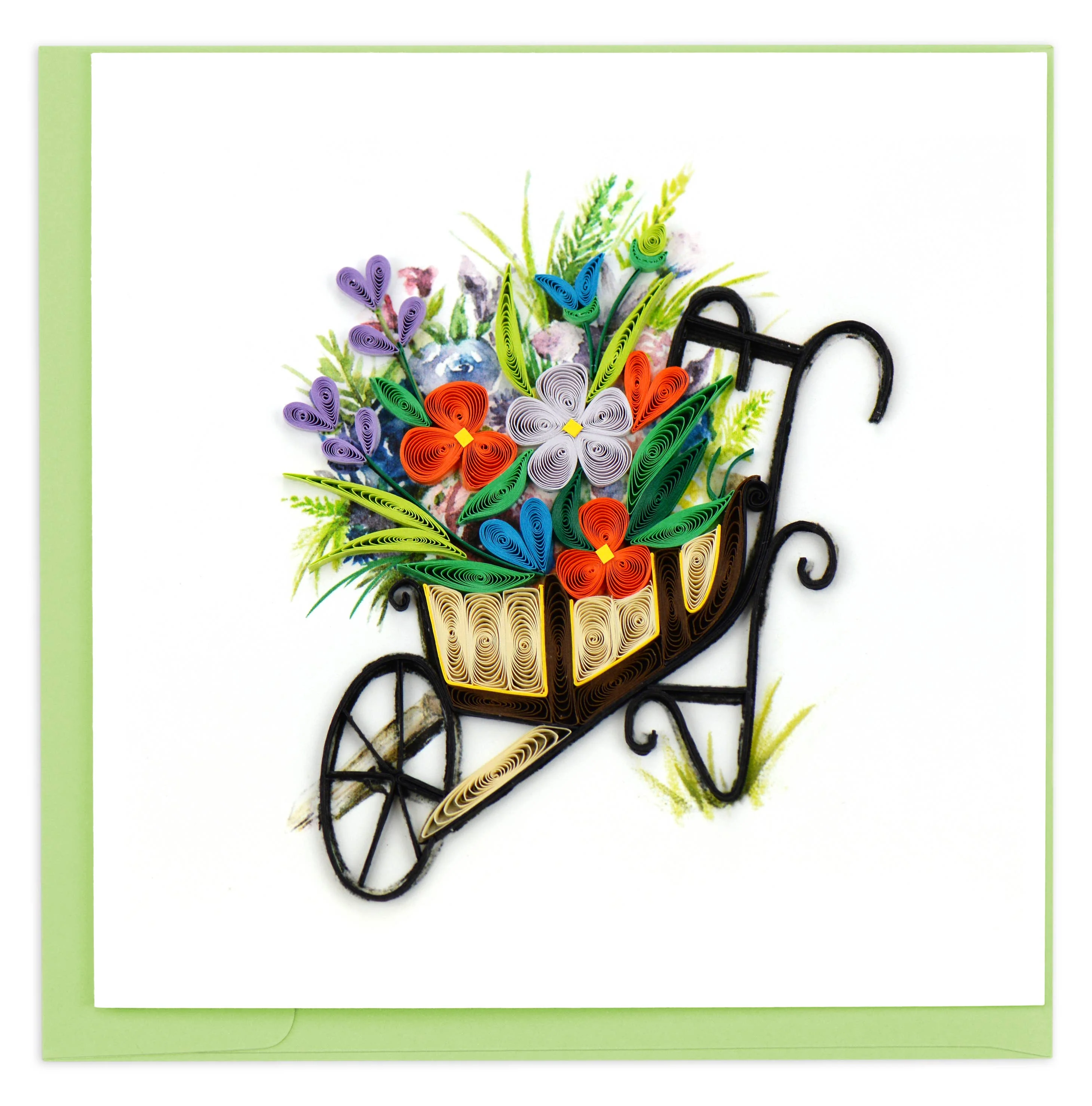 Quilled Wheelbarrow Greeting Card
