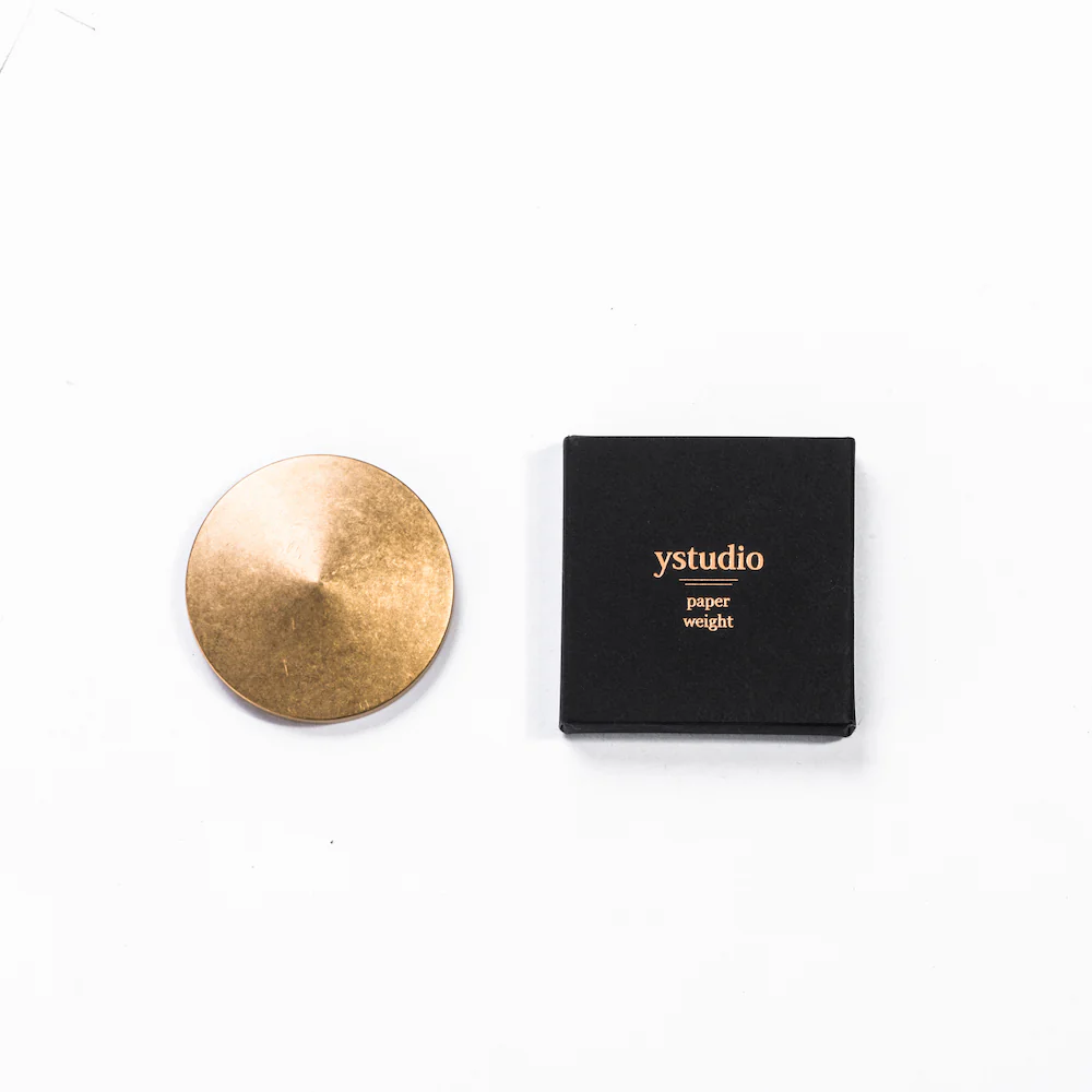 ystudio Classic Paper Weight - Brass - Image 7