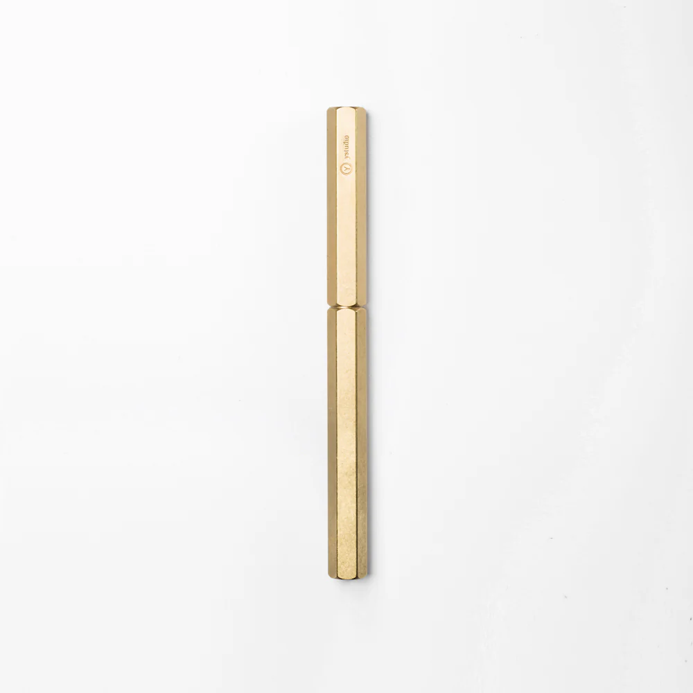ystudio Classic Rollerball Pen - Brass - Image 4