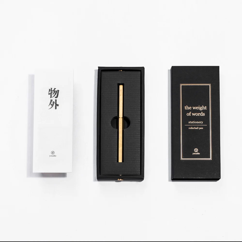 ystudio Classic Rollerball Pen - Brass - Image 7