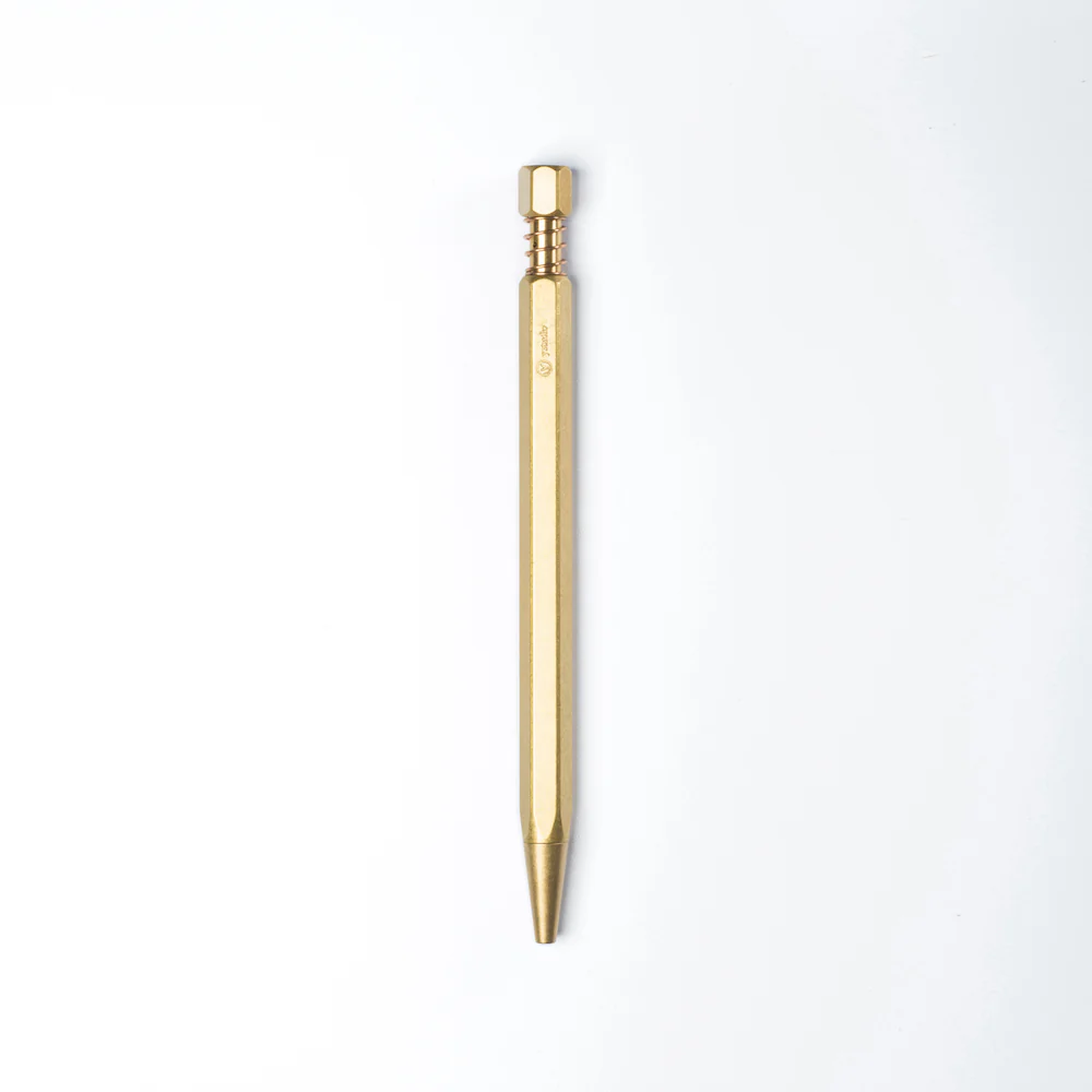 ystudio Classic Spring Ballpoint Pen - Brass - Image 3