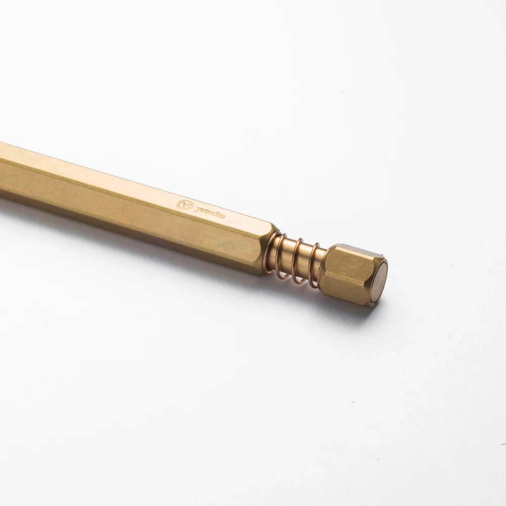 ystudio Classic Spring Ballpoint Pen - Brass - Image 4