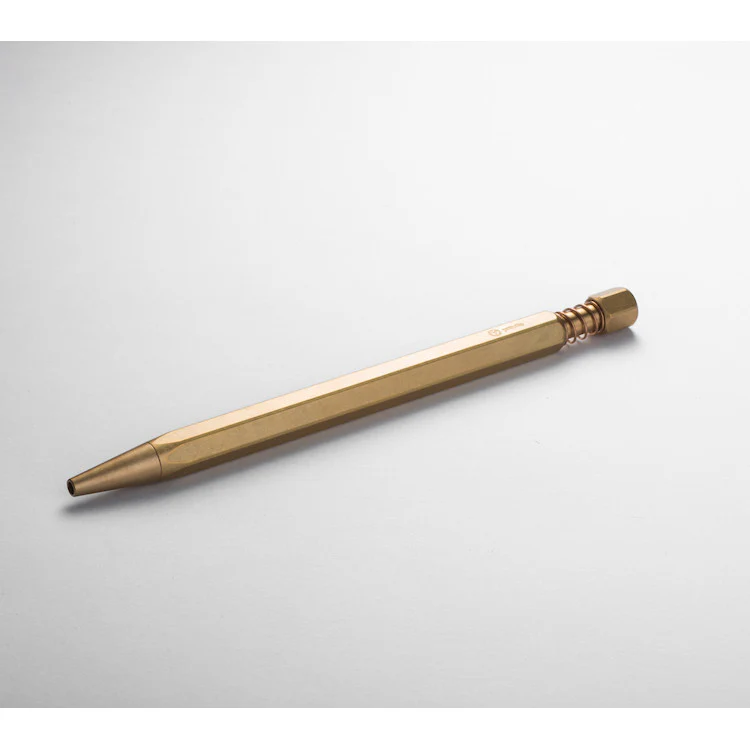 ystudio Classic Spring Ballpoint Pen - Brass - Image 5