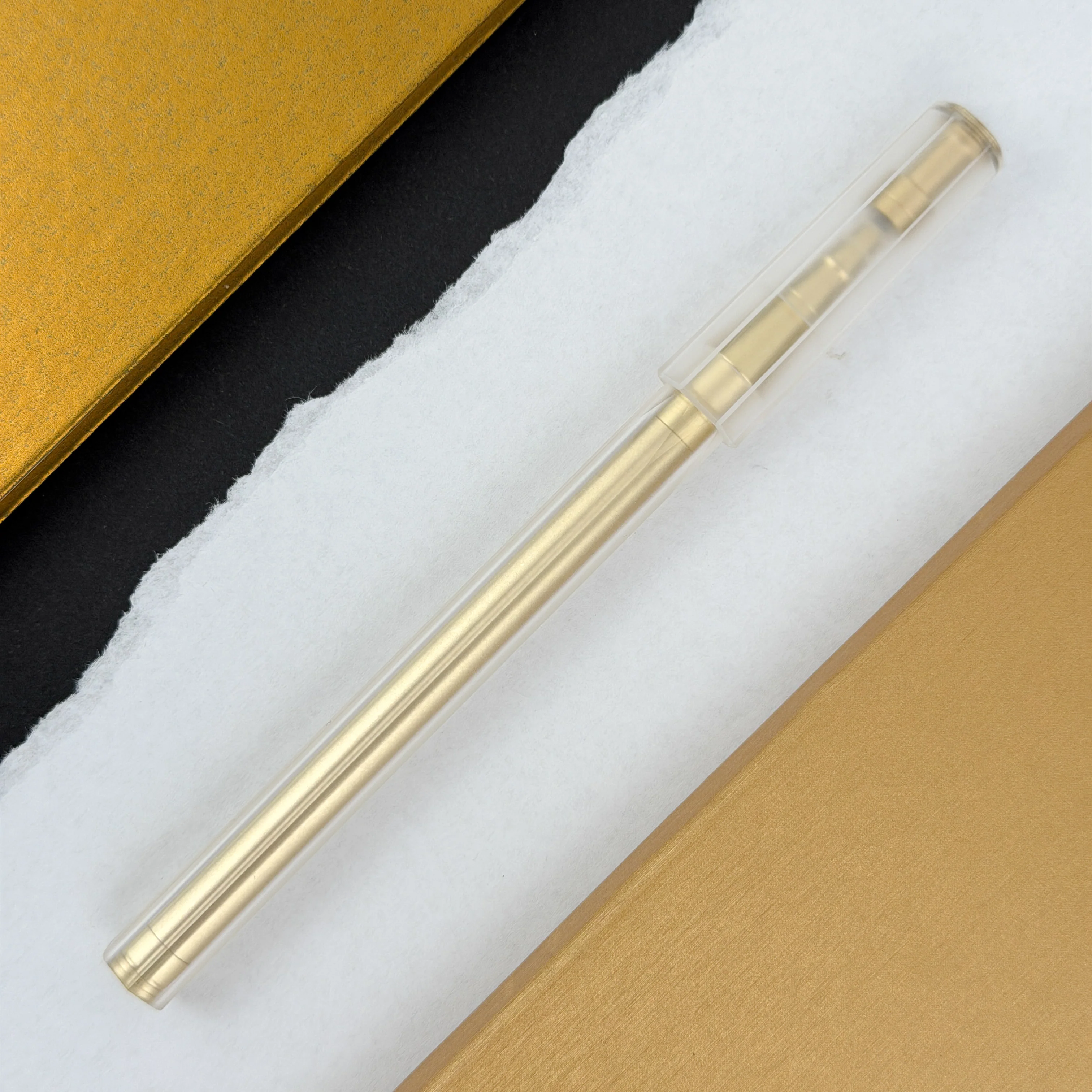 YStudio Glamour Evolve Elemental Rollerball Pen - Brass Gold - Image 2